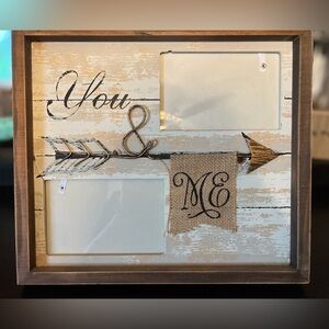 Wooden You & Me Picture Frame